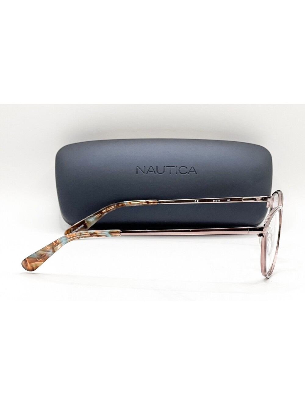 Nautica NLO5010 200 Brown Full Rim Authentic Eyeglass Frames W Case 51-18 - Picture 3 of 5